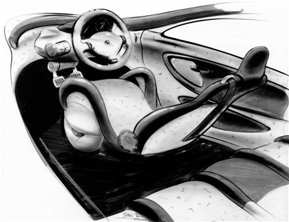 Opel Twin Concept, 1992 - Interior Design Sketch