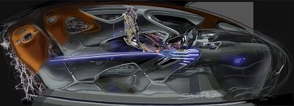 Citroen C-Metisse Concept, 2006 - Interior Design Sketch