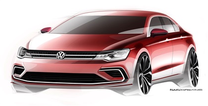 Volkswagen New Midsize Coupe, 2014 - Design Sketch