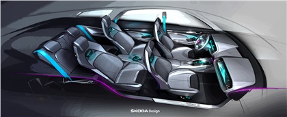 Skoda VisionS Concept, 2016 - Interior Design Sketch