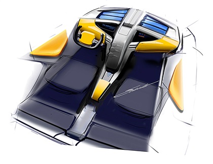 Toyota A-BAT, 2008 – Design Sketch – Interior