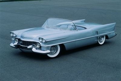 This 1953 Cadillac Le Mans roadster is #4 of four built to special order. It was returned to the Cadillac styling studios in 1959, for major restyling, by its owner. 