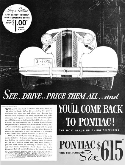 Pontiac Advertising Campaign (1936): The Most Beautiful Thing on Wheels