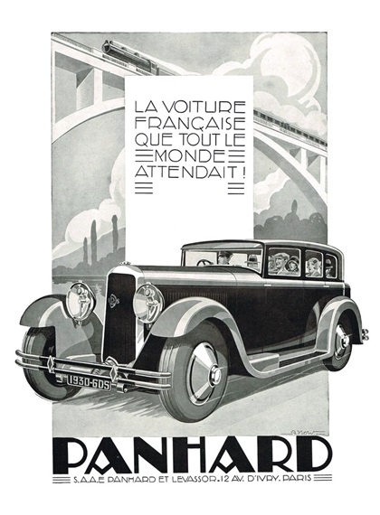 Panhard Advertising Art by Alexis Kow