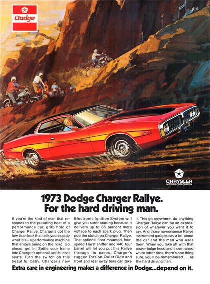 Dodge Rallye Advertising Campaign (1973–1974): For the hard driving man