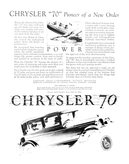 Chrysler Advertising Art by Fred Cole (1926–1930)