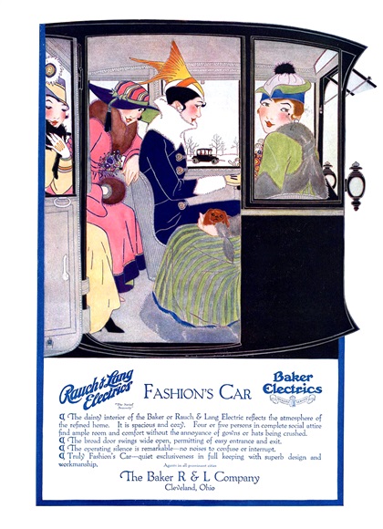 Baker/Rauch & Lang Electrics Ad (December, 1915) - Fashions Car