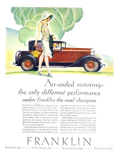 Franklin Ad (July, 1929): Illustrated by Elmer Stoner