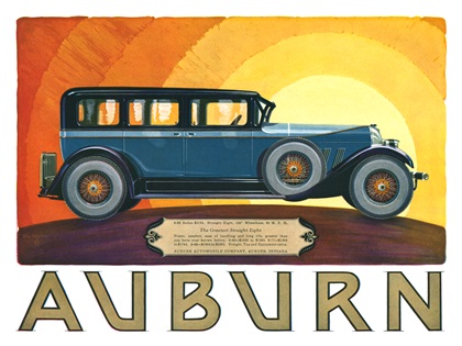 Auburn 8-88 Sedan Ad (January, 1927)