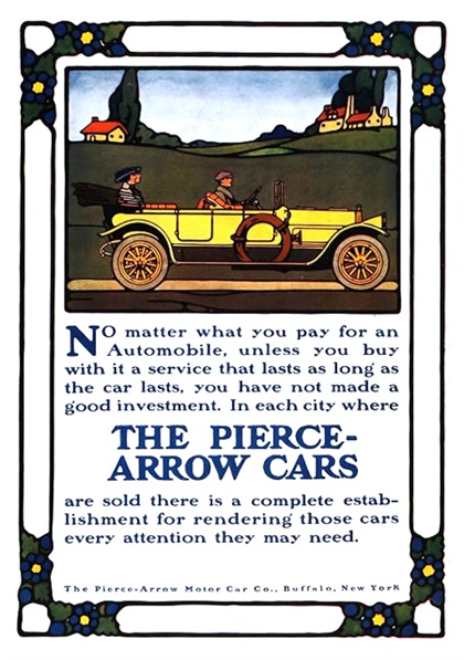 Pierce-Arrow Advertising Art by Guernsey Moore (1913–1914)