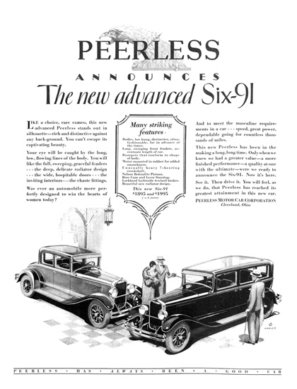 Peerless Six-91 Advertising Campaign (1928)