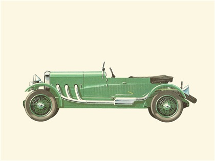 1930 MG Mark III Tigress - Illustrated by Pierre Dumont
