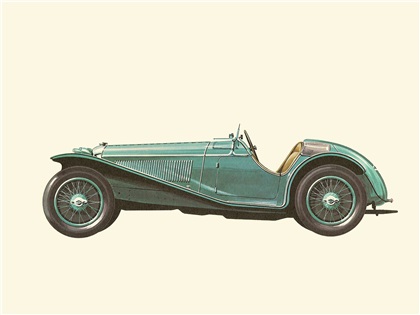 1934 Riley MPH - Illustrated by Pierre Dumont
