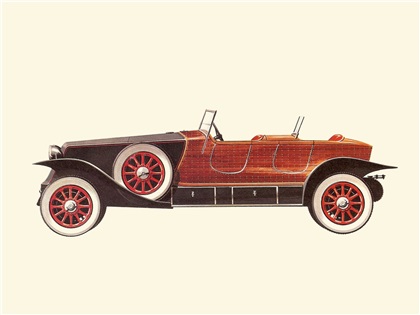 1922 Renault 40 CV - Illustrated by Pierre Dumont