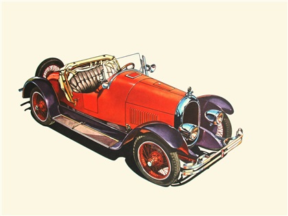 1925 Kissel 'Gold Bug' Roadster - Illustrated by Klaus Bürgle