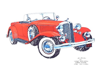 1931 Chrysler Custom Imperial LeBaron Roadster - Owner Doug O'Connell: Illustrated by Ron McKee