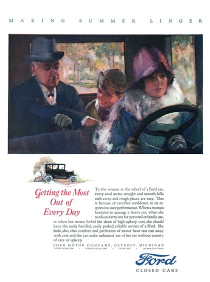 Ford Model T Advertising Art (1924–1925)