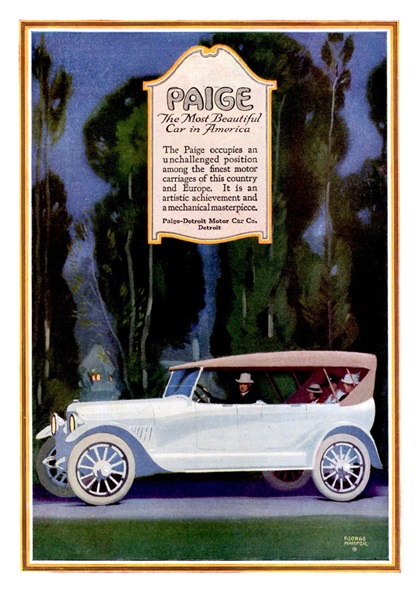 Paige Advertising Art by George Harper (1918)