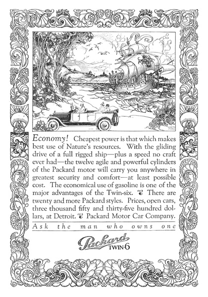 Packard Advertising Art by Alfred Garth Jones (1917)