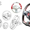 Fiat Uno Cabriolet, 2010 - Steering Wheel Design Sketch