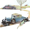 Illustration for Car Ad (1928): Graphic by Bernd Reuters