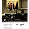 Hupmobile Advertising Art by Bernard Boutet de Monvel (February-March, 1929): Creators of the Mode - Evening Ensemble by Jenny... Car by Hupmobile
