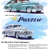 Pontiac DeLuxe Torpedo Sedan-Coupe/Streamliner 4-door Sedan Ad (1948): Its Record is Your Guarantee