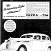 Pontiac De Luxe Eight 4-Door Sedan Ad (1936): The Outstanding Eight of its time!