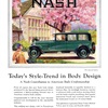 Nash Special Sedan Ad (April, 1927): Today's Style-Trend in Body Design