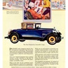 Packard Six Convertible Coupe Ad (February, 1928) – Designers of the late 18th century made the elaborate sedan chairs of that period beautiful in line and artistic in color and embellishment