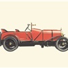 1908 Itala 100 HP GP - Illustrated by Pierre Dumont