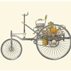 1885 Benz-Dreirad: Illustrated by Horst Schleef