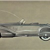 1934 Packard Twelve 1108 Sport Phaeton by LeBaron: Portfolio by Count Alexis de Sakhnoffsky