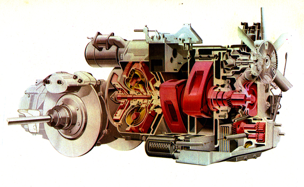 NSU Ro80 1967 Twinrotor Wankel engine
