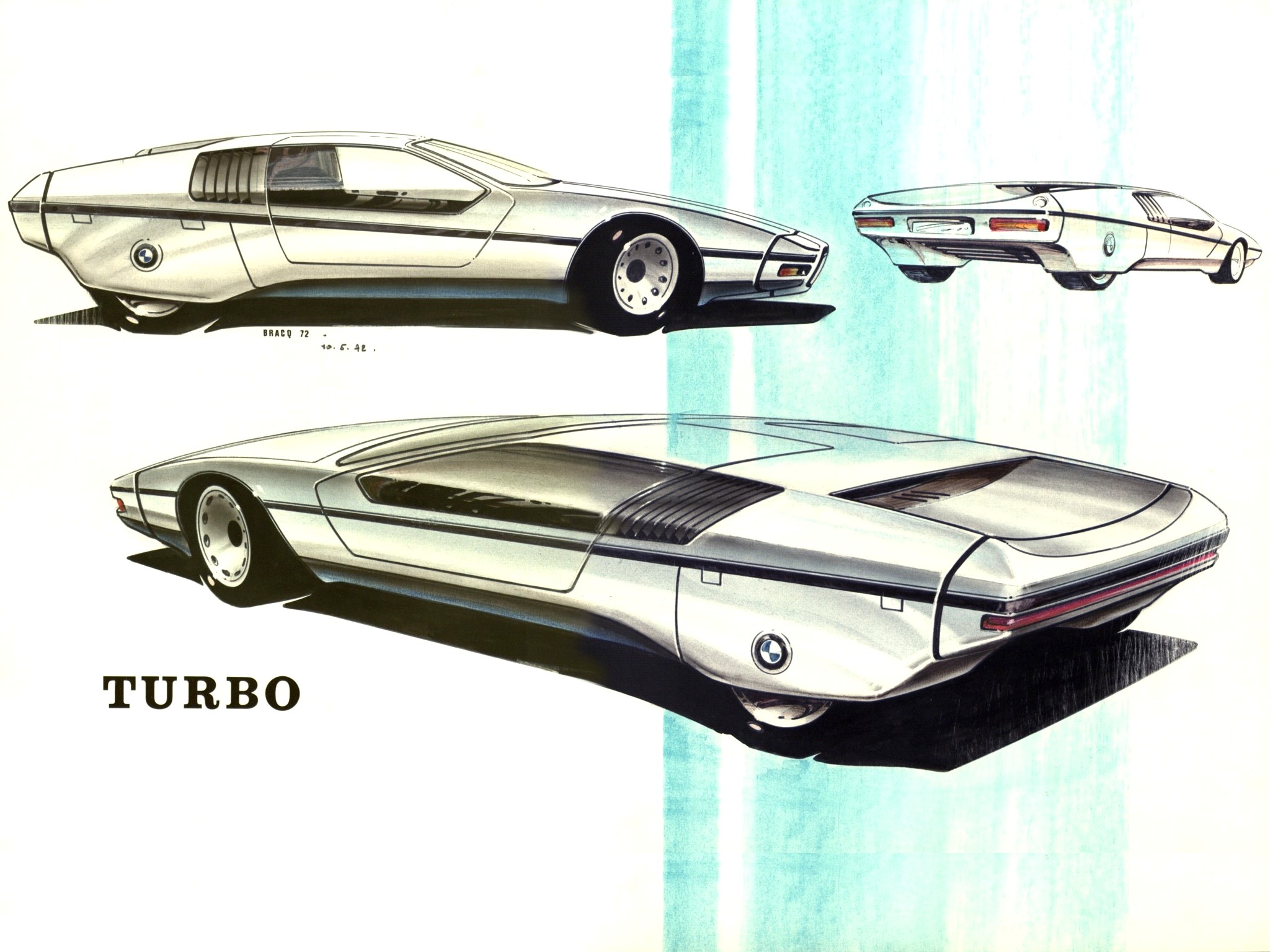 BMW Turbo Concept, 1972 - Design Sketch