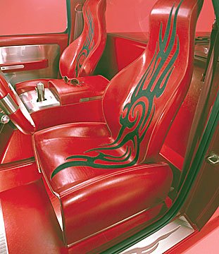 Ford F-150 Lightning Rod, 2001 - The Maori theme carries through to the leather bucket seats