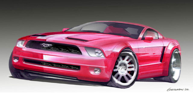Ford Mustang GT Concept, 2003 - Design Sketch