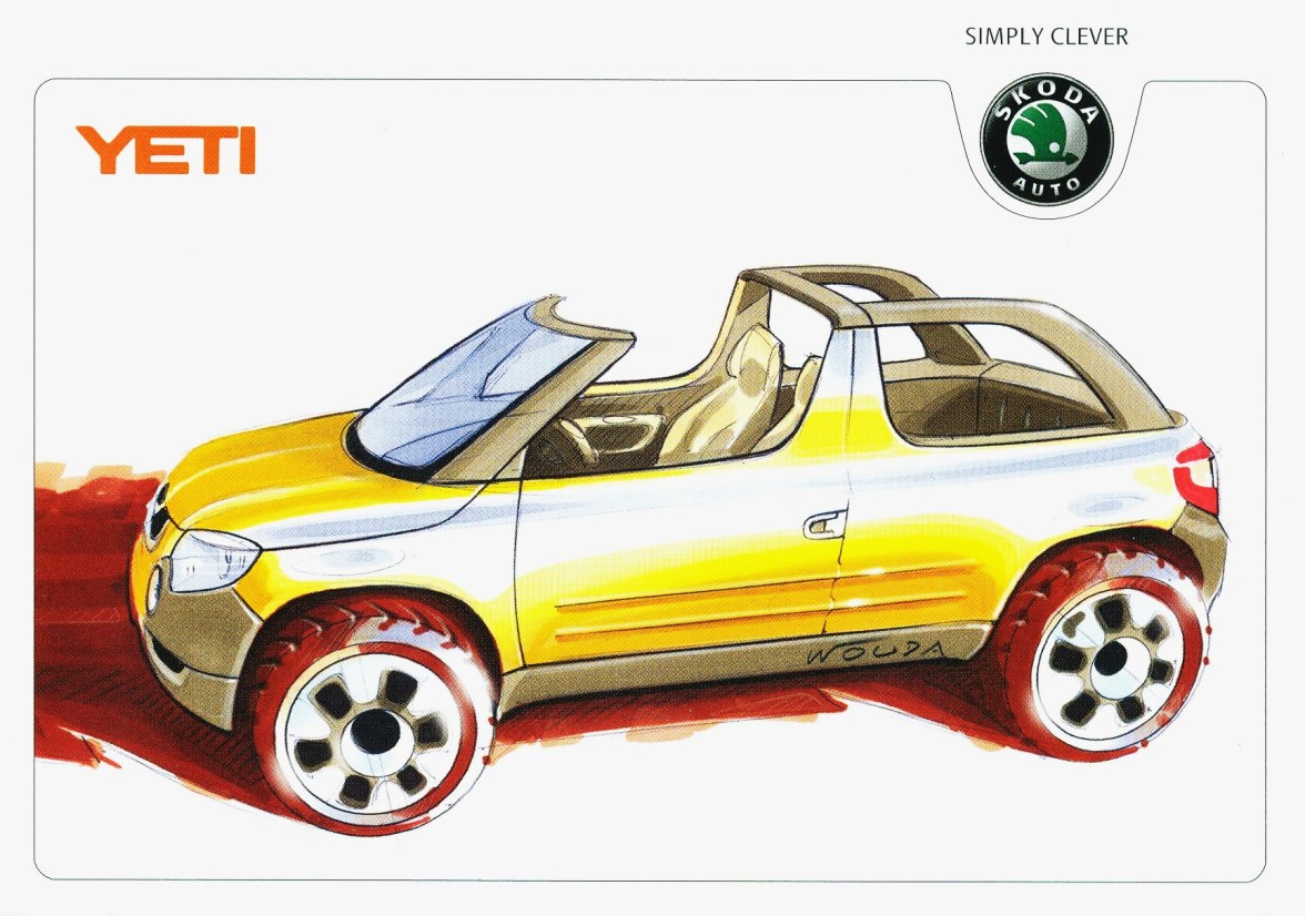 Skoda Yeti Roadster, 2005 - Design sketch