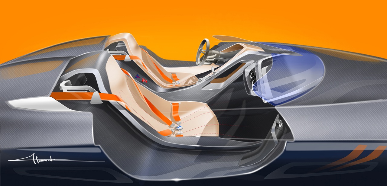 BMW 328 Hommage Concept, 2011 - Interior Design Sketch