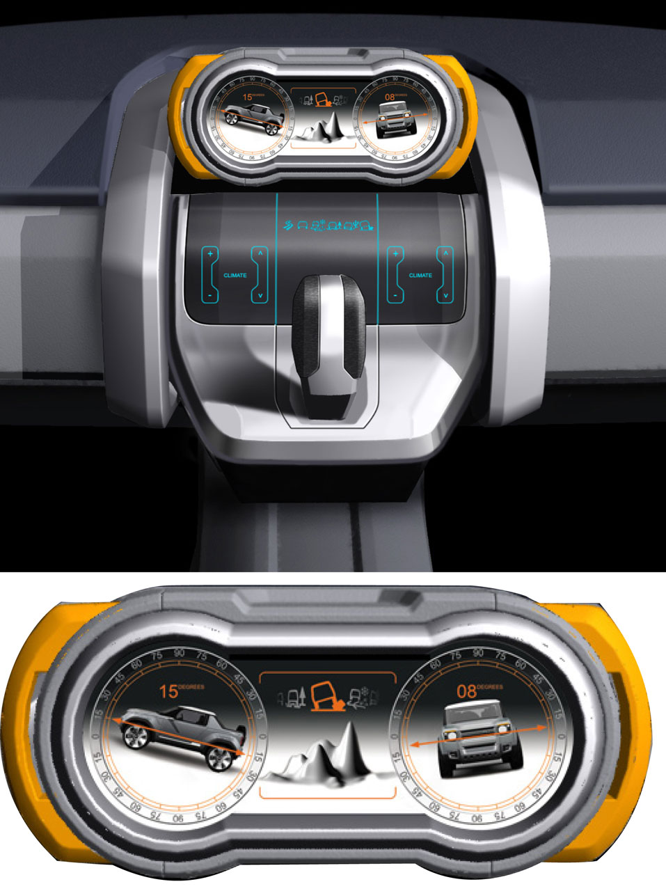 Land Rover DC100 Sport, 2011 - Interior Design Sketch