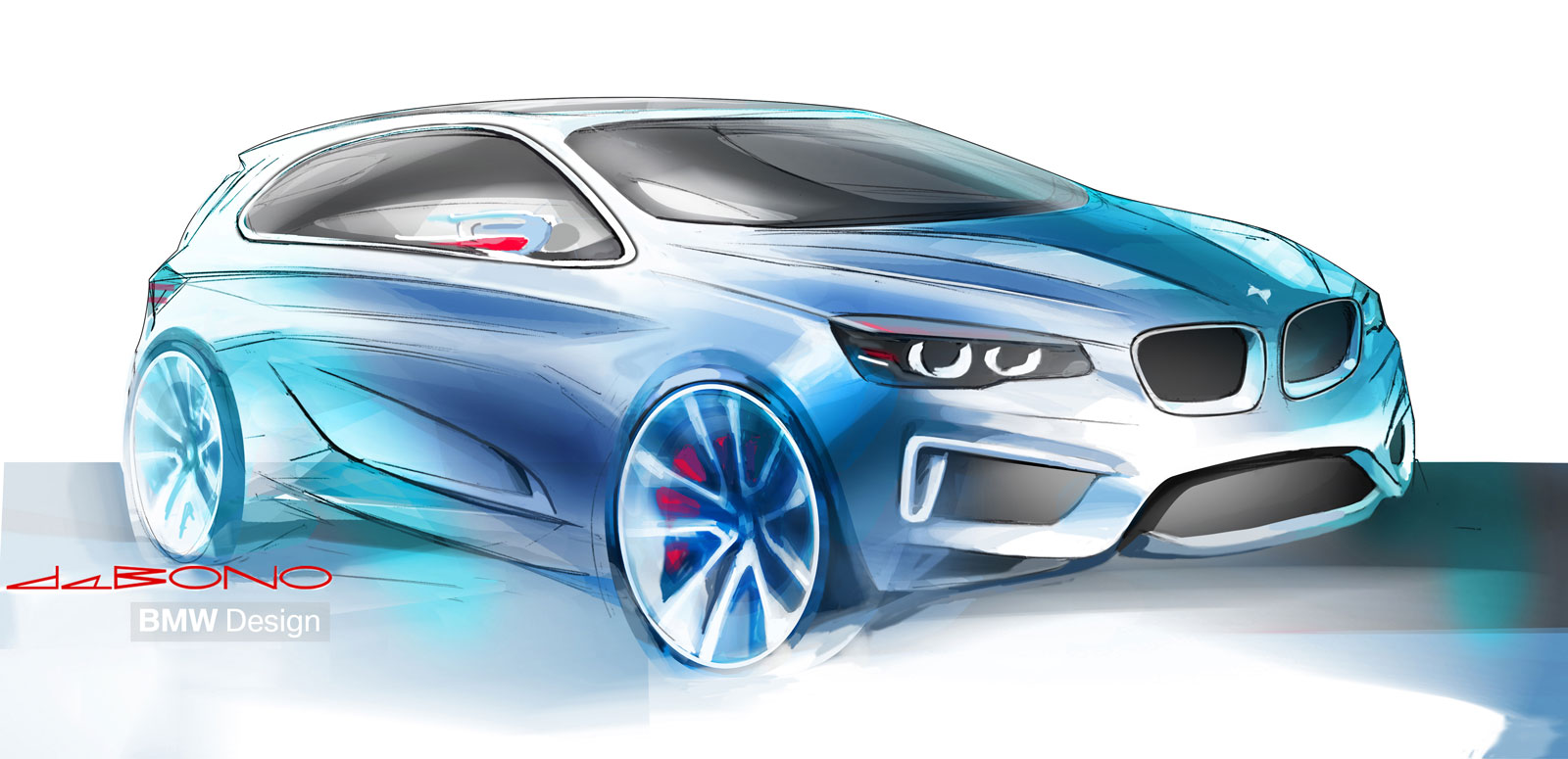 BMW Concept Active Tourer, 2012 - Design Sketch by Michael De Bono