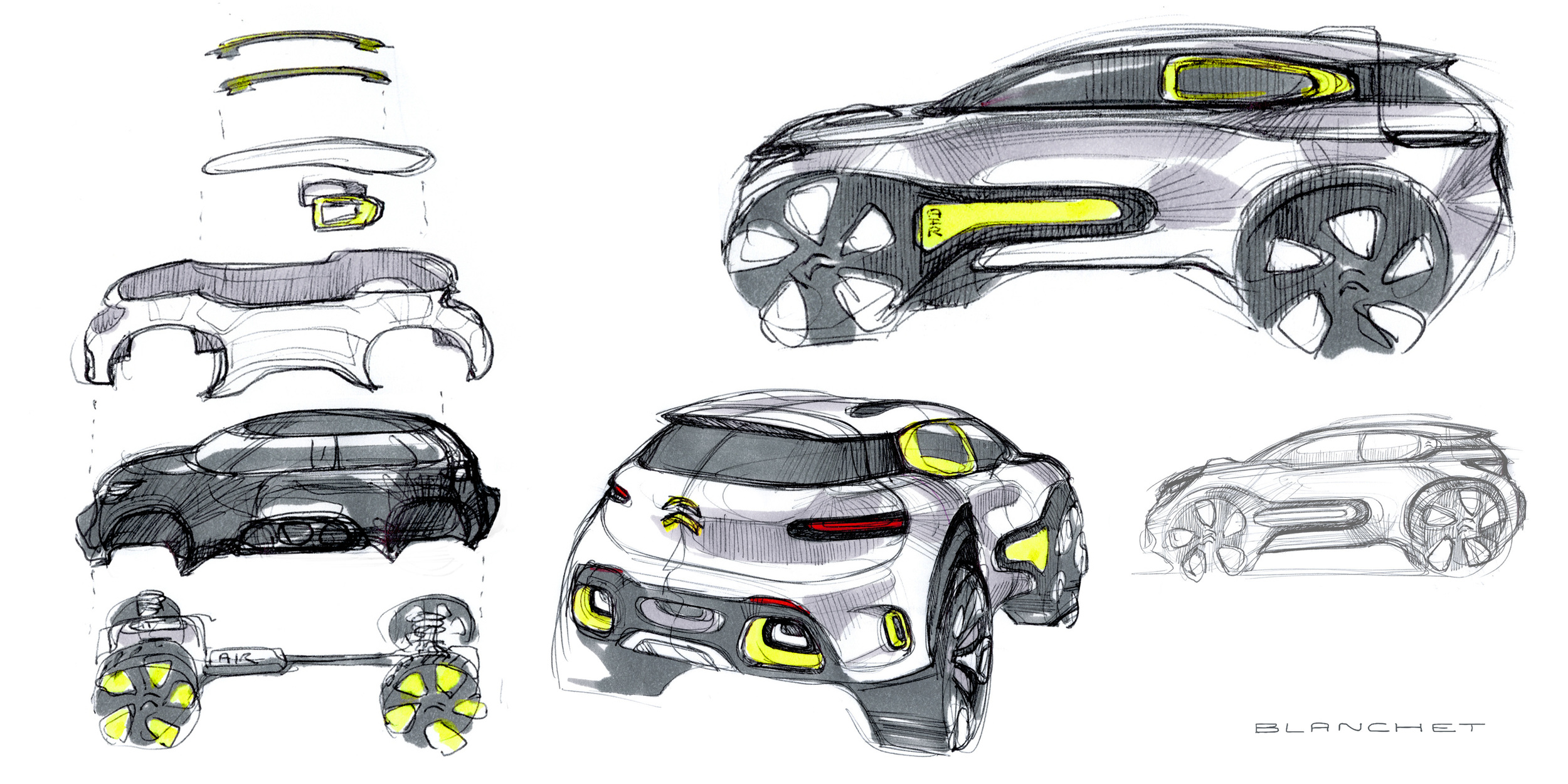 Citroen Aircross Concept, 2015 - Design Sketches