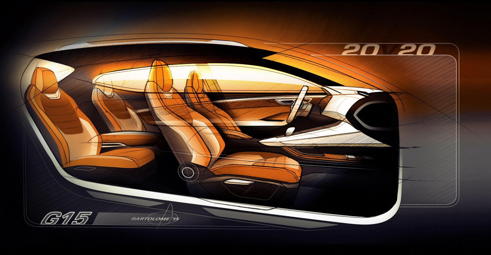 Seat 20V20 Concept, 2015 - Interior Design Sketch