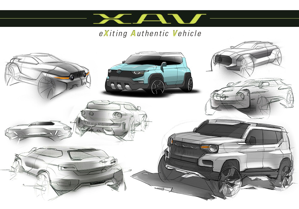 SsangYong XAV Concept, 2015 - Design Sketches