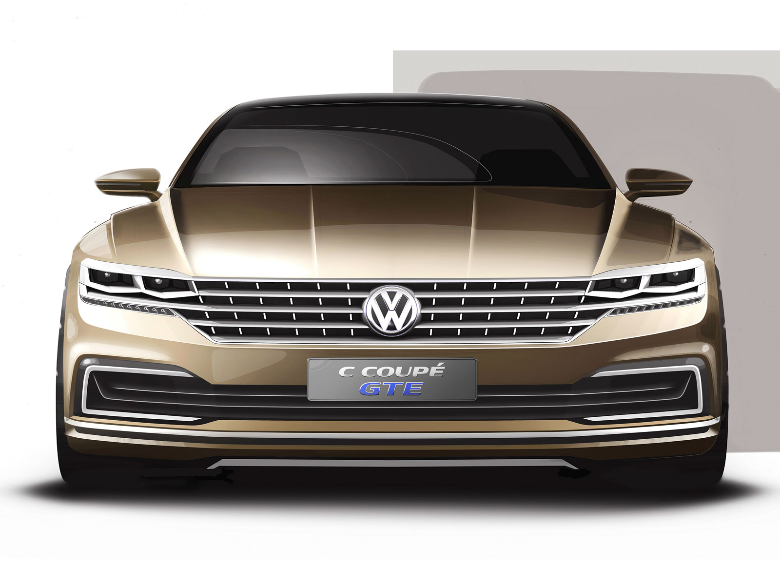 Volkswagen C Coupe GTE Concept, 2015 - Design Sketch