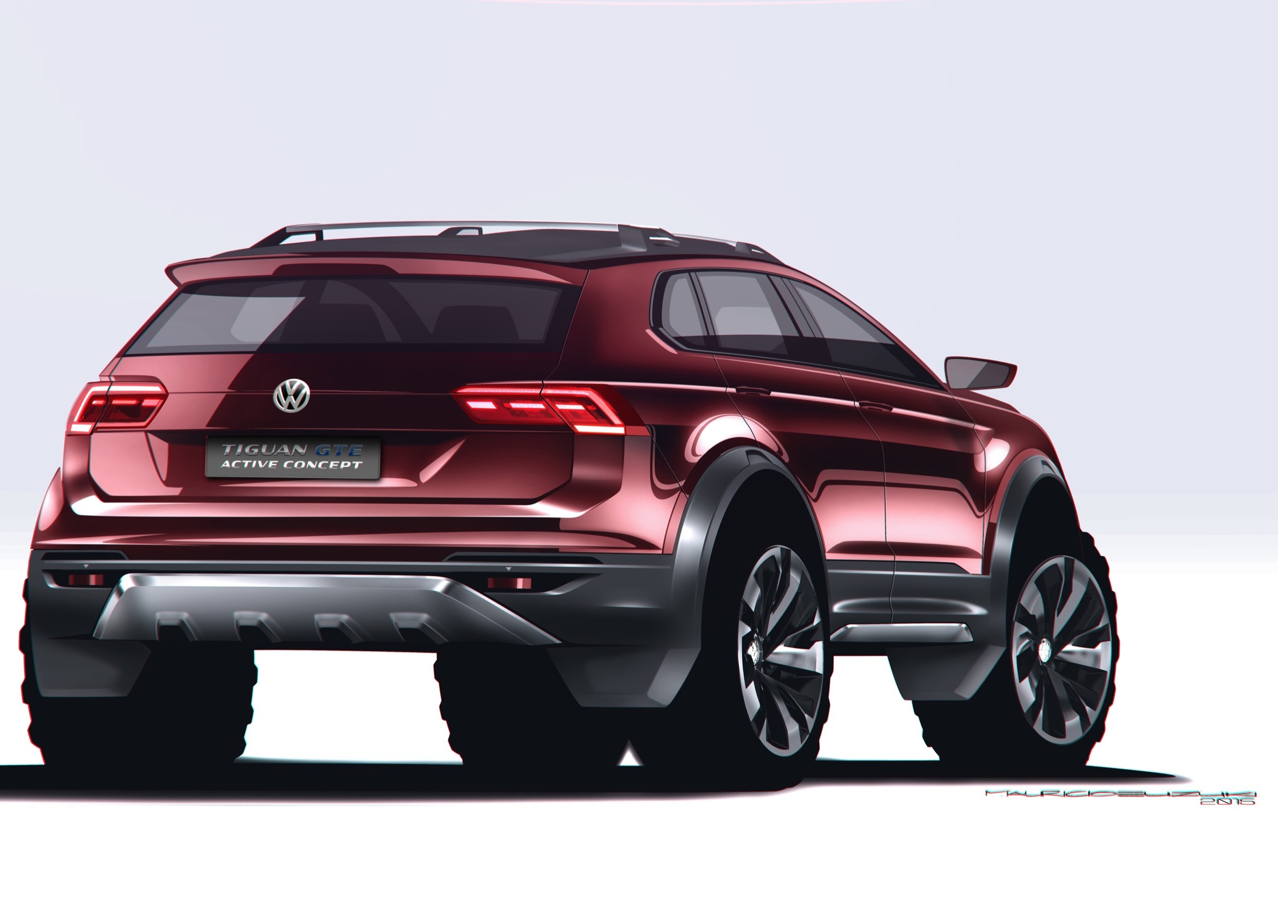 Volkswagen Tiguan GTE Active Concept, 2016 - Design Sketch