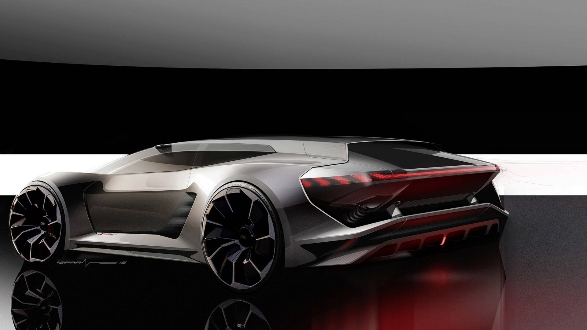 Audi PB18 E-Tron Concept, 2018 - Design Sketch