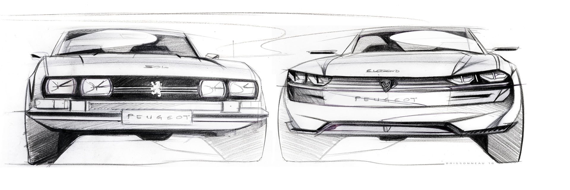 Peugeot e-Legend Concept, 2018 - Design Sketch