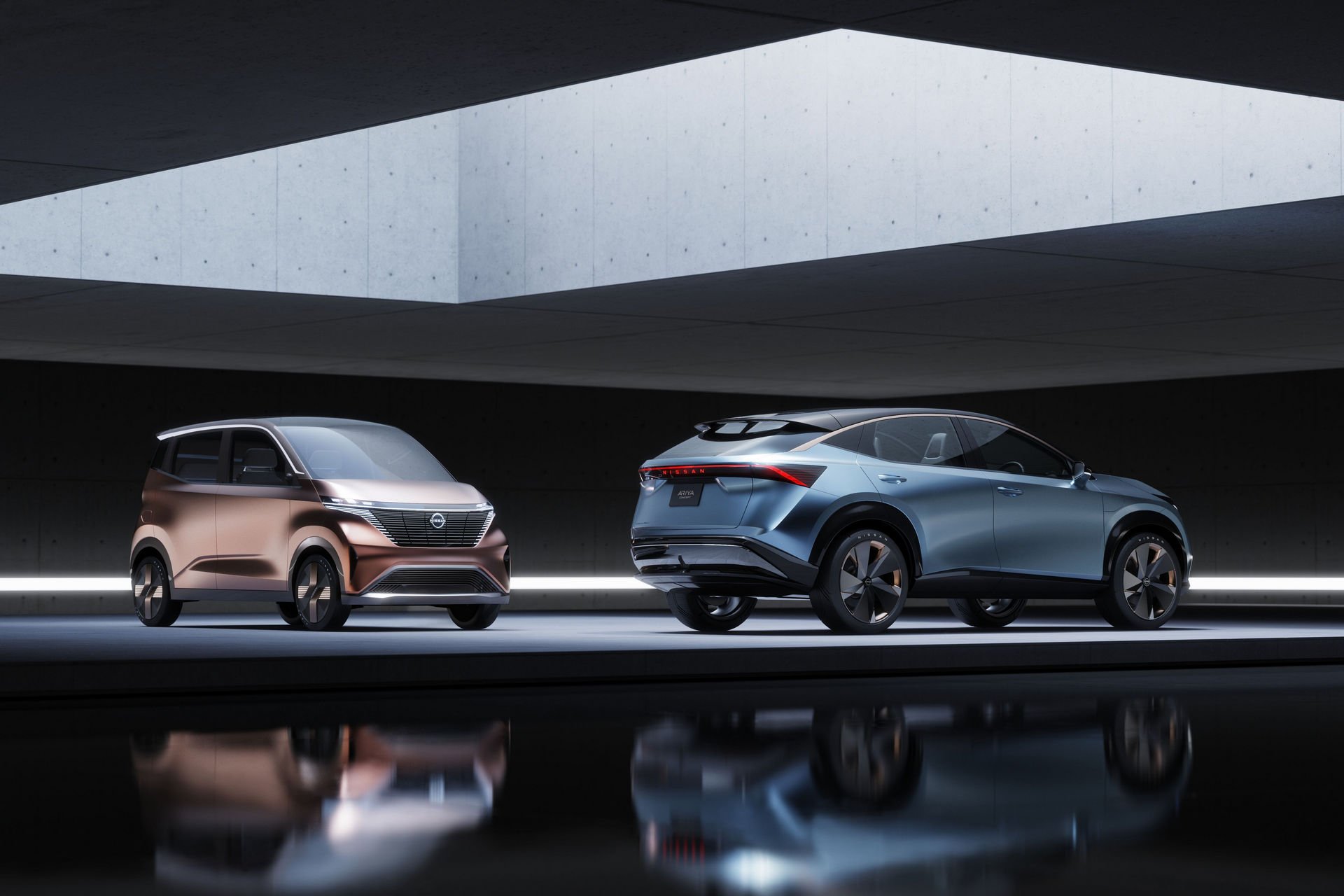 Nissan Ariya Concept and IMk Concept, 2019