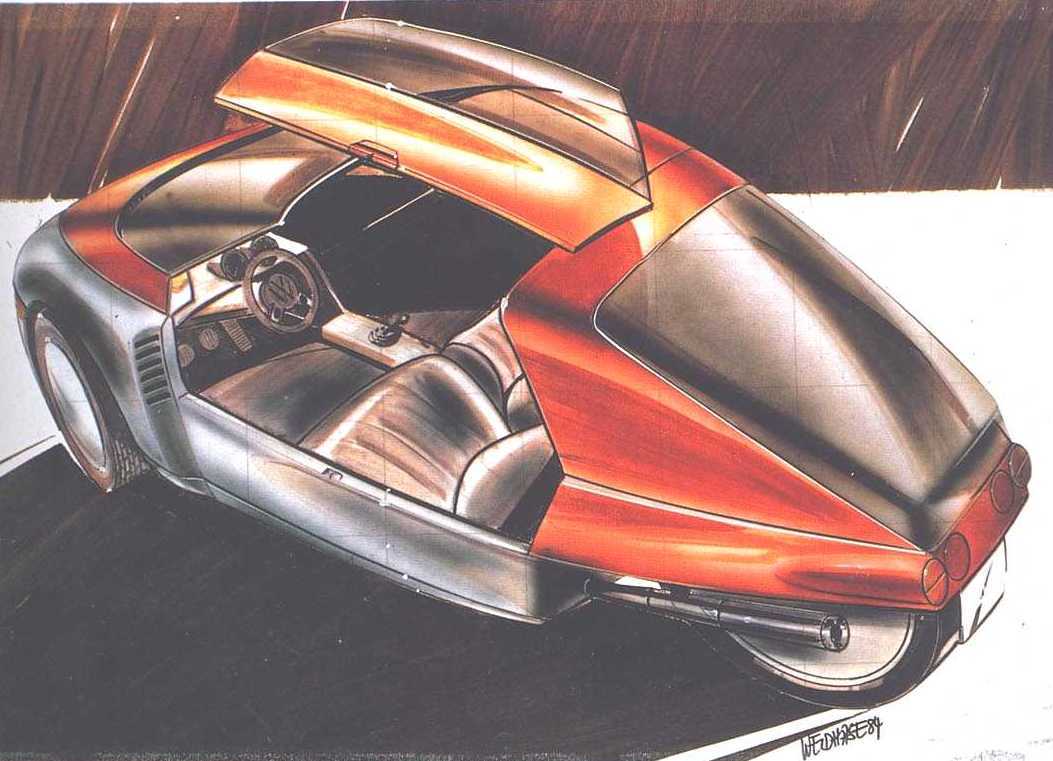 Volkswagen Scooter, 1986 - Design sketch